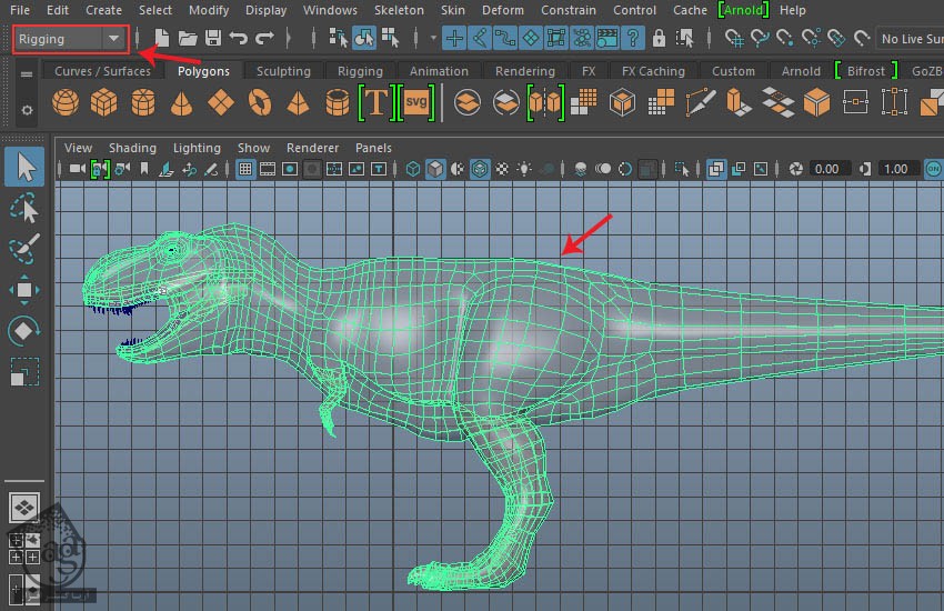 آموزش Maya : مدل سازی دایناسور دنیای ژوراسیک – قسمت پانزدهم