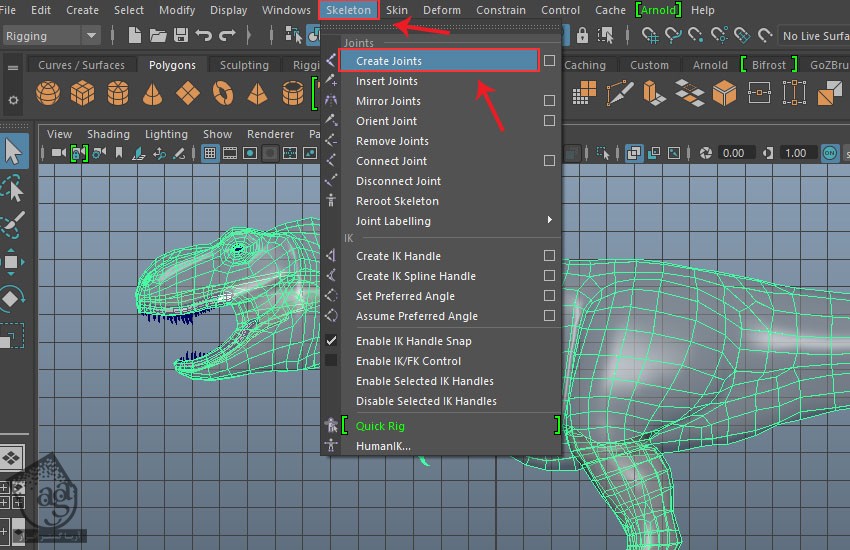 آموزش Maya : مدل سازی دایناسور دنیای ژوراسیک – قسمت پانزدهم
