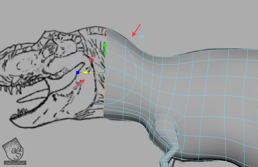 آموزش Maya : مدل سازی دایناسور دنیای ژوراسیک – قسمت سوم