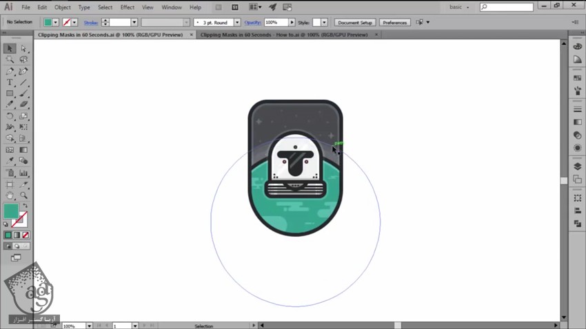 آموزش Illustrator : روش کار Clipping Mask