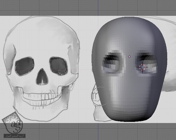 آموزش Blender : طراحی Low Poly جمجمه