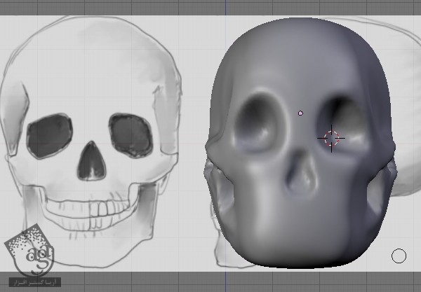 آموزش Blender : طراحی Low Poly جمجمه