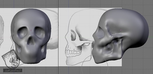 آموزش Blender : طراحی Low Poly جمجمه
