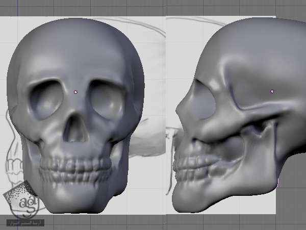 آموزش Blender : طراحی Low Poly جمجمه