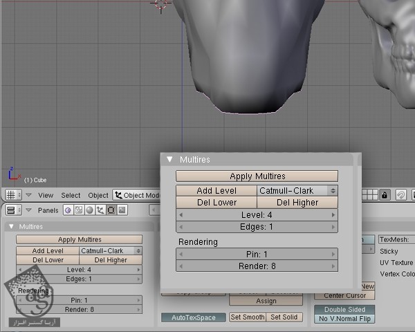 آموزش Blender : طراحی Low Poly جمجمه