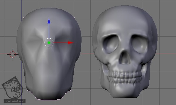 آموزش Blender : طراحی Low Poly جمجمه