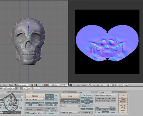 آموزش Blender : طراحی Low Poly جمجمه