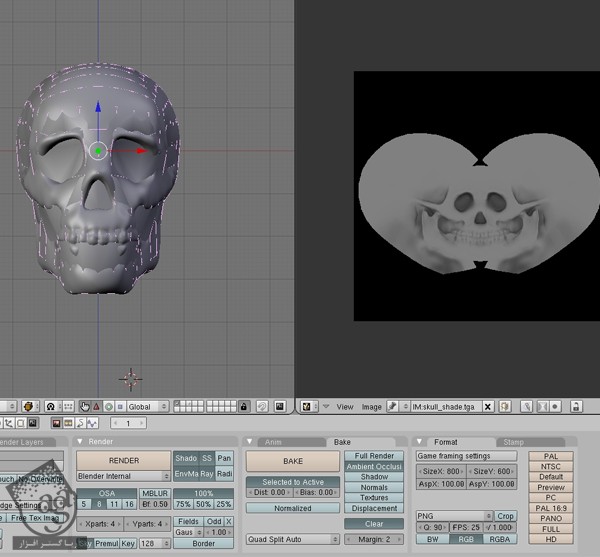 آموزش Blender : طراحی Low Poly جمجمه