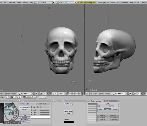 آموزش Blender : طراحی Low Poly جمجمه