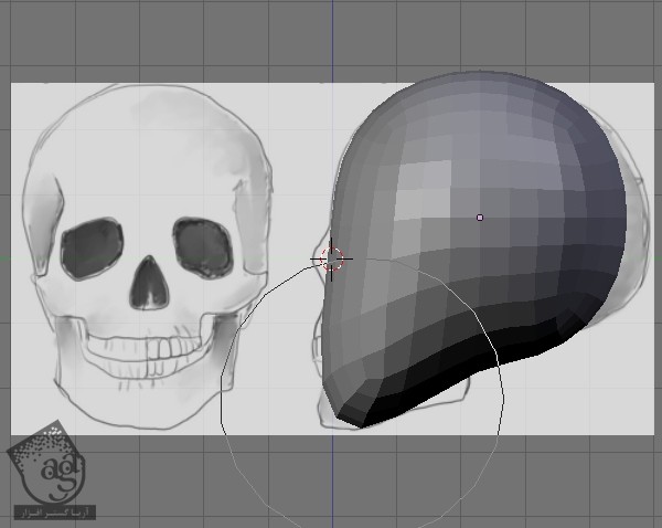 آموزش Blender : طراحی Low Poly جمجمه