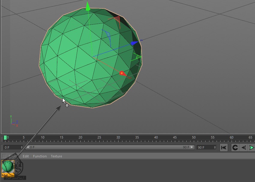 آموزش Cinema4D : طراحی سیارک سه بعدی Low Poly