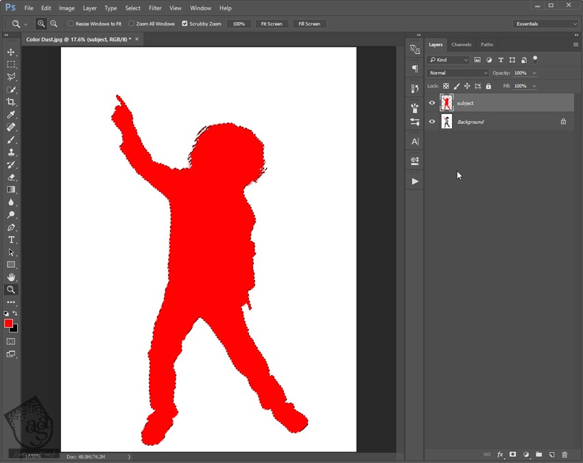آموزش Photoshop : درست کردن Action پاشیدن رنگ – قسمت اول