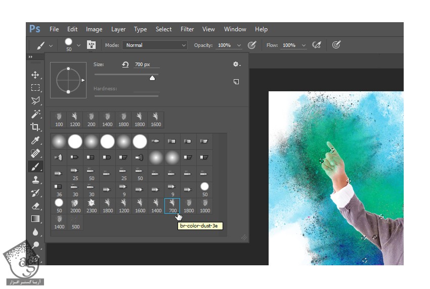 آموزش Photoshop : درست کردن Action پاشیدن رنگ – قسمت چهارم