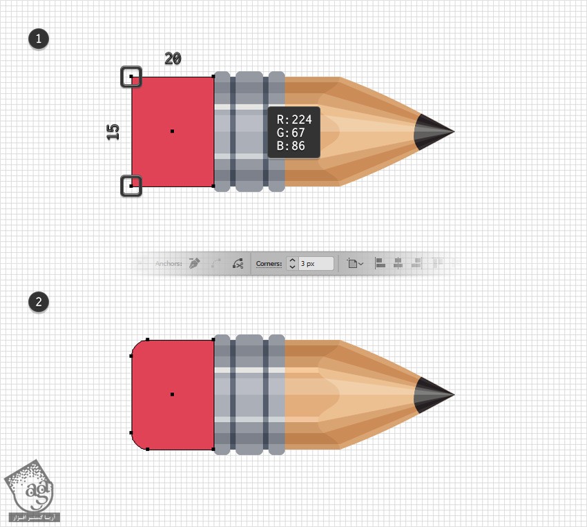 آموزش Illustrator : طراحی افکت متنی مدادی – قسمت دوم