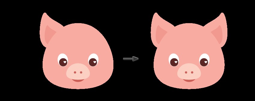 آموزش Illustrator : طراحی خوک