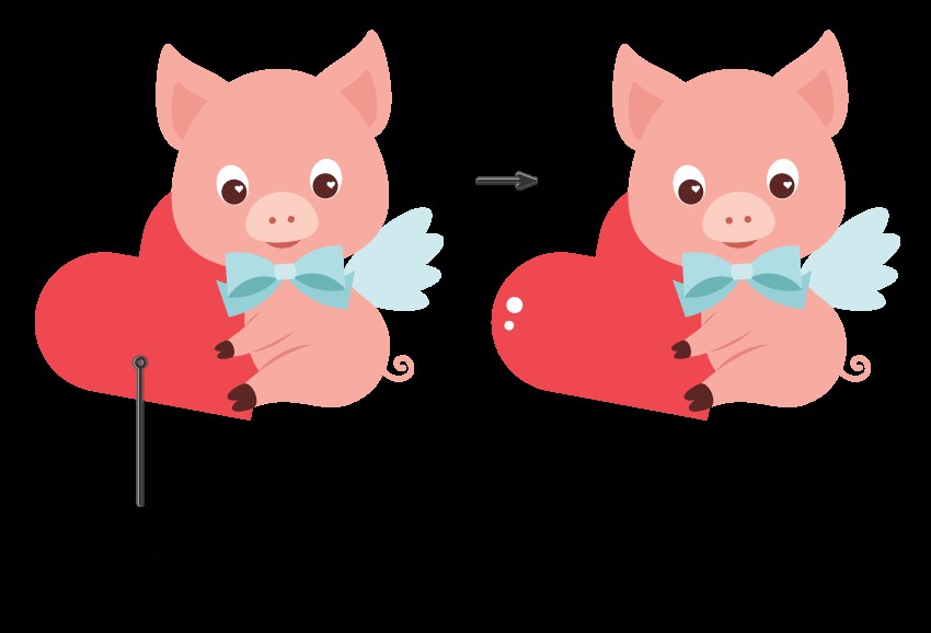 آموزش Illustrator : طراحی خوک