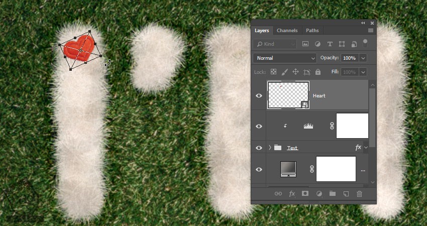 آموزش Photoshop : طراحی افکت متنی خرگوش پشمالو – قسمت دوم