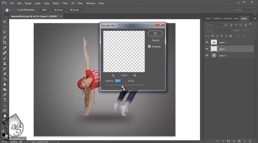 آموزش Photoshop : نحوه ایجاد افکت تصویری Scatter