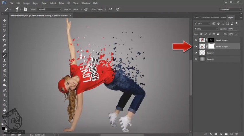 آموزش Photoshop : نحوه ایجاد افکت تصویری Scatter