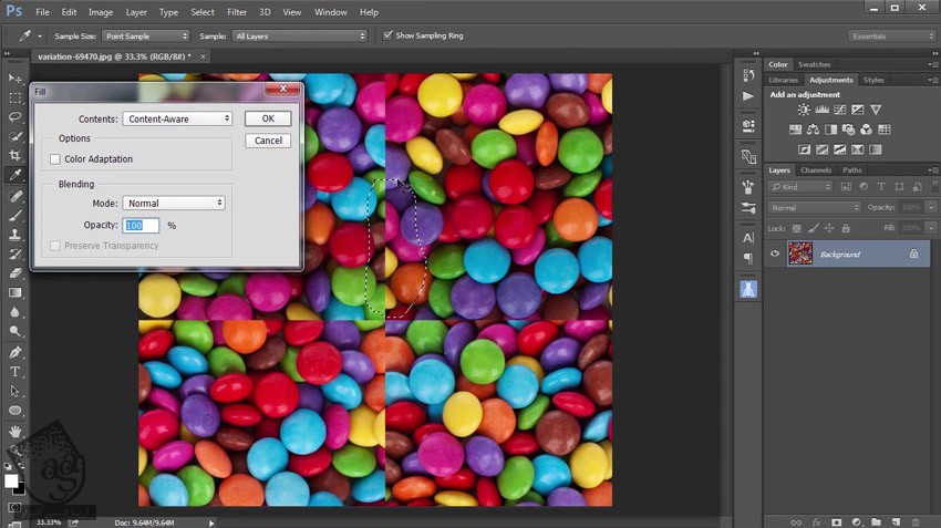 آموزش Photoshop : طراحی الگوی یکپارچه
