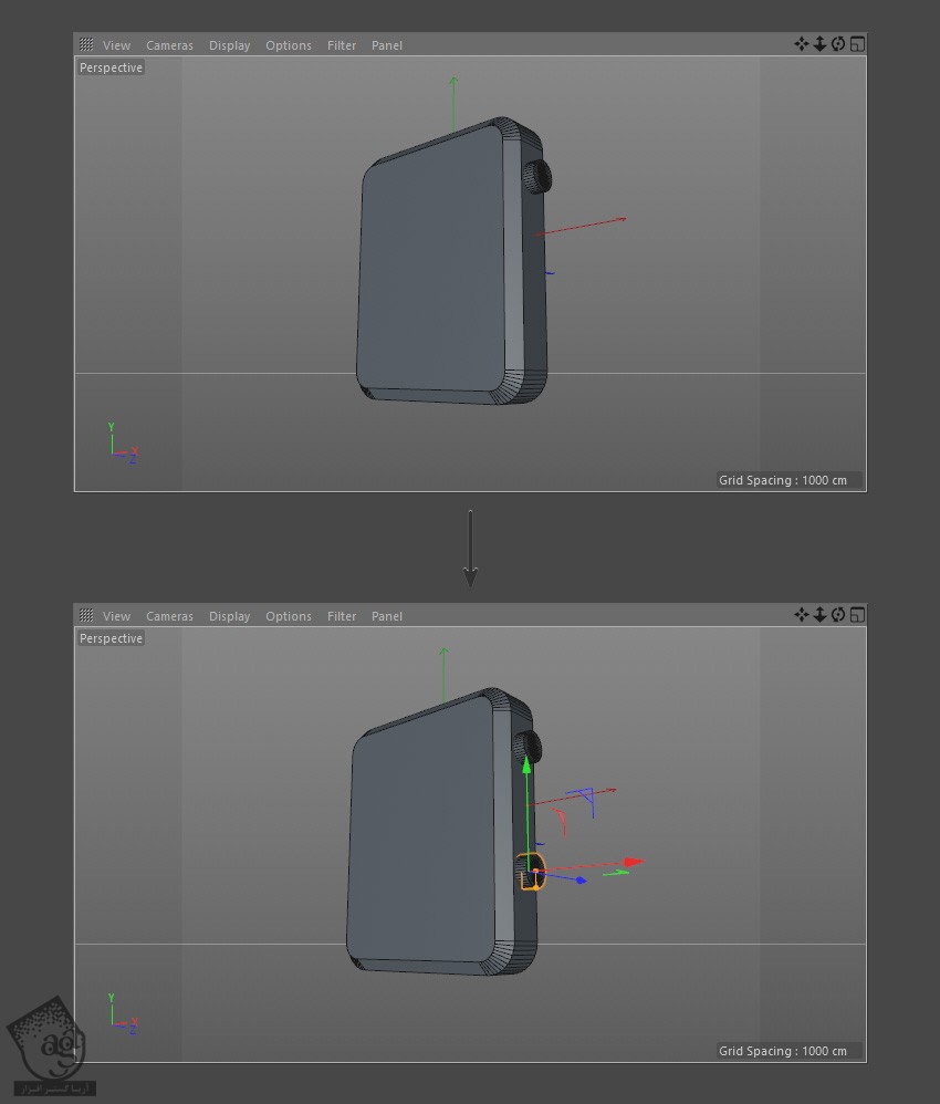 آموزش Cinema4D : مدل سازی ساعت هوشمند – قسمت دوم