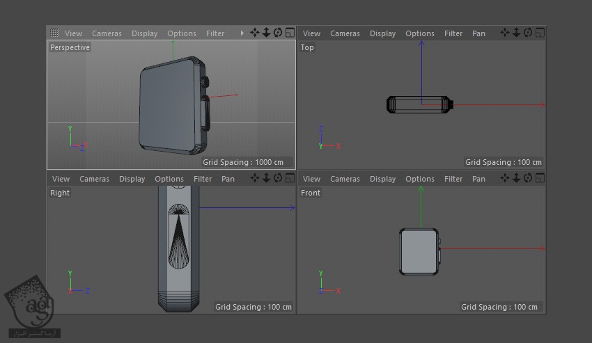 آموزش Cinema4D : مدل سازی ساعت هوشمند – قسمت دوم