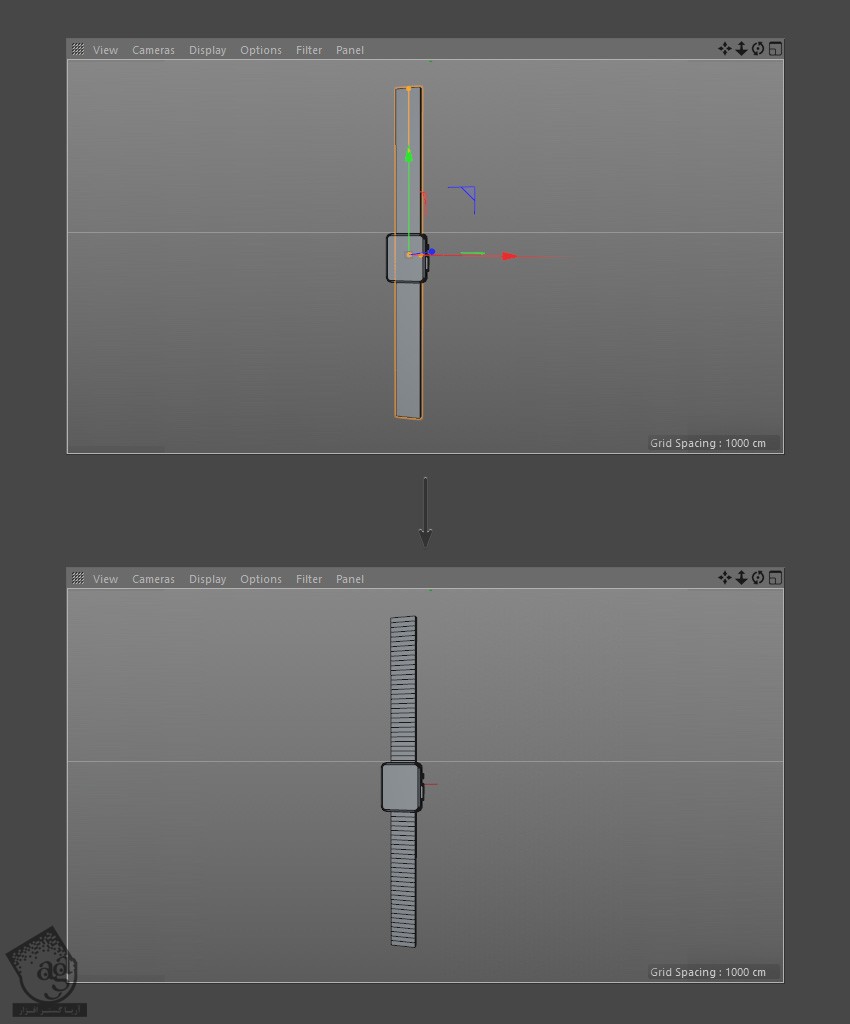 آموزش Cinema4D : مدل سازی ساعت هوشمند – قسمت دوم