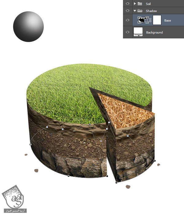 آموزش Photoshop : طراحی کیک خاکی – قسمت اول