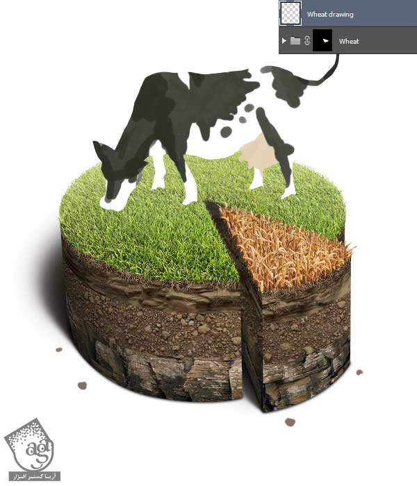 آموزش Photoshop : طراحی کیک خاکی – قسمت دوم