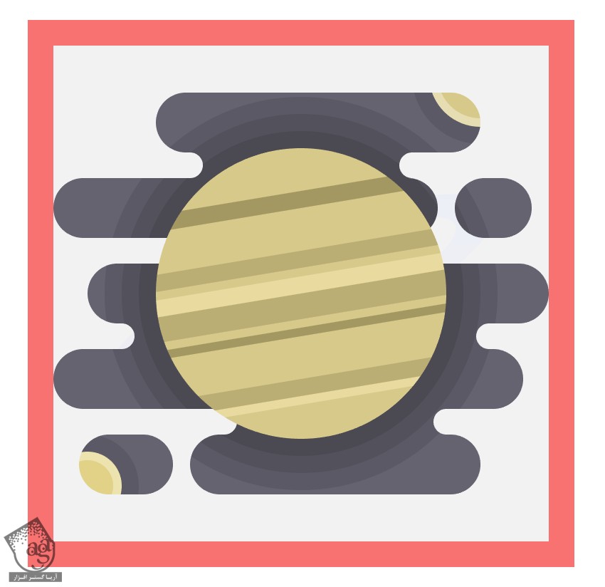 آموزش Illustrator : طراحی آیکن منظومه شمسی – قسمت سوم