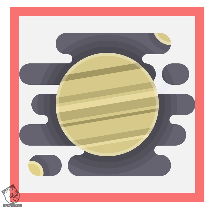 آموزش Illustrator : طراحی آیکن منظومه شمسی – قسمت سوم