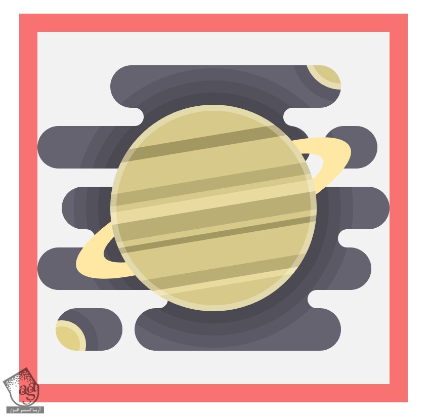 آموزش Illustrator : طراحی آیکن منظومه شمسی – قسمت سوم