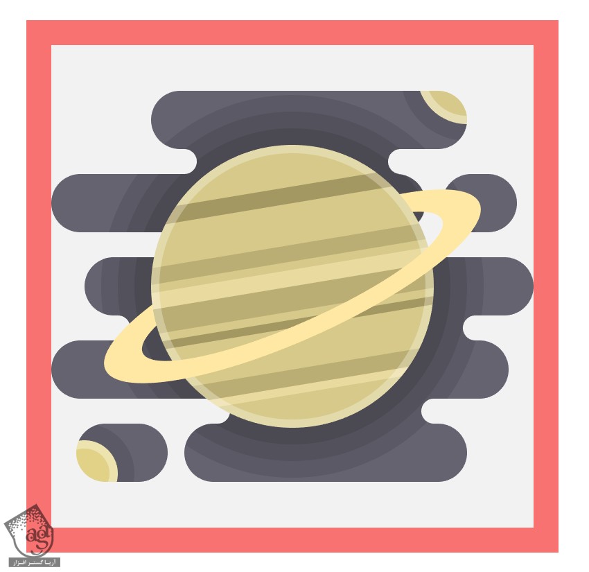 آموزش Illustrator : طراحی آیکن منظومه شمسی – قسمت سوم