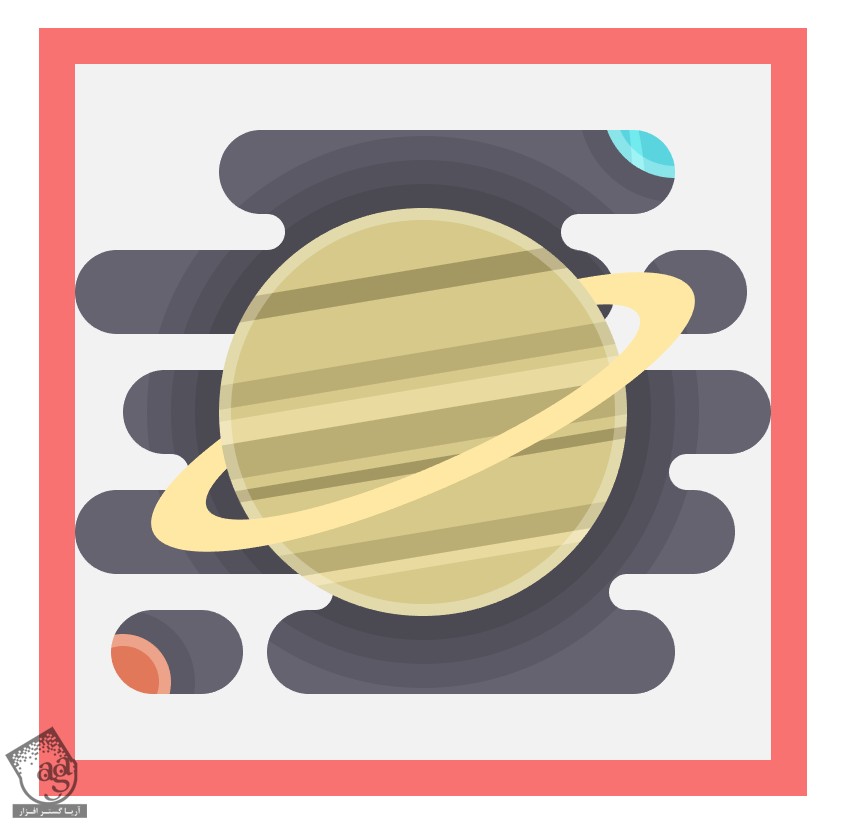 آموزش Illustrator : طراحی آیکن منظومه شمسی – قسمت سوم