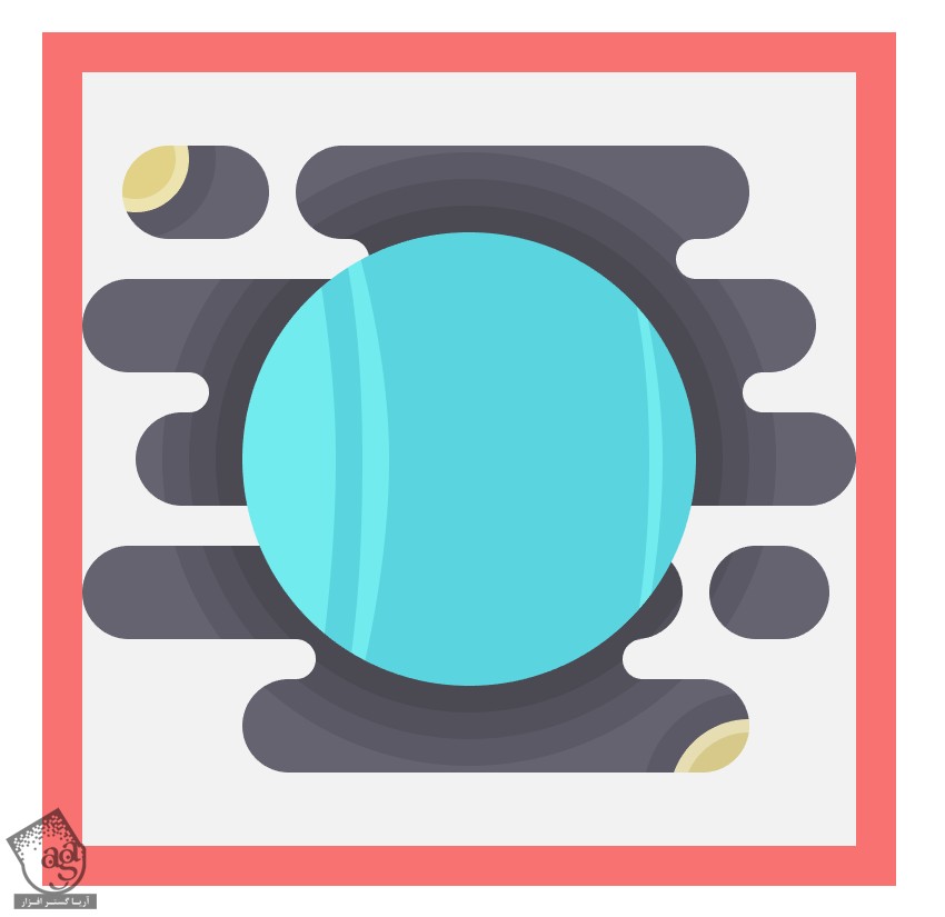 آموزش Illustrator : طراحی آیکن منظومه شمسی – قسمت سوم