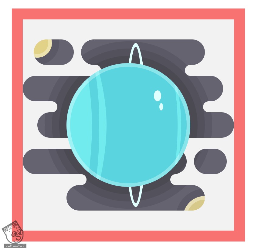 آموزش Illustrator : طراحی آیکن منظومه شمسی – قسمت سوم