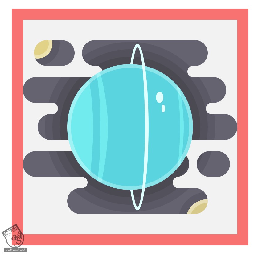 آموزش Illustrator : طراحی آیکن منظومه شمسی – قسمت سوم