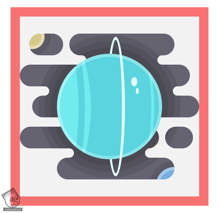 آموزش Illustrator : طراحی آیکن منظومه شمسی – قسمت سوم