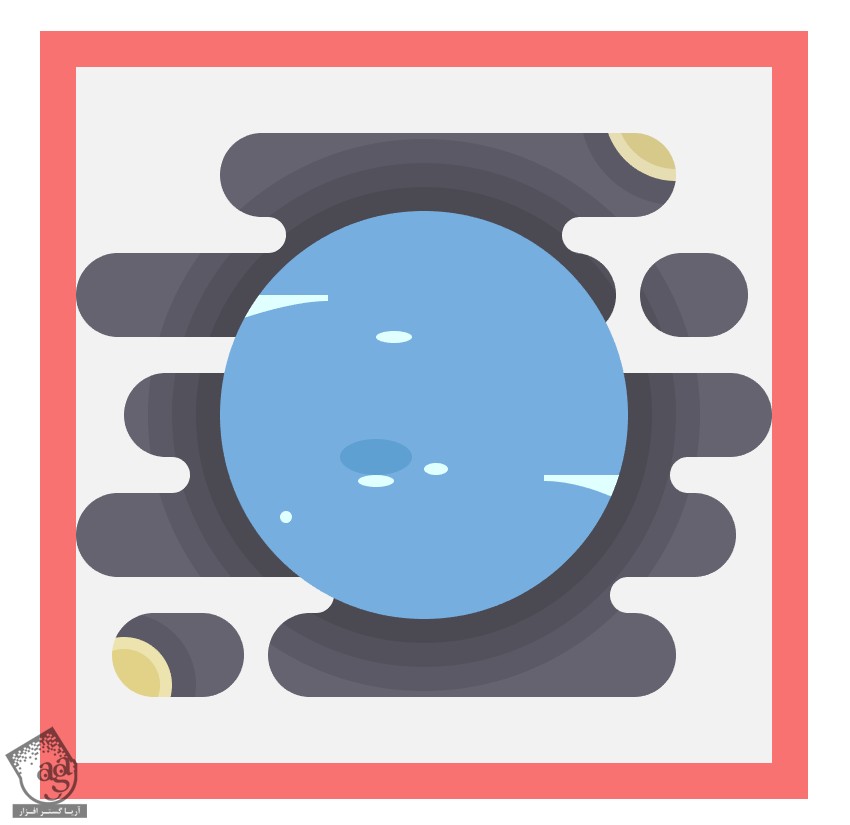 آموزش Illustrator : طراحی آیکن منظومه شمسی – قسمت سوم