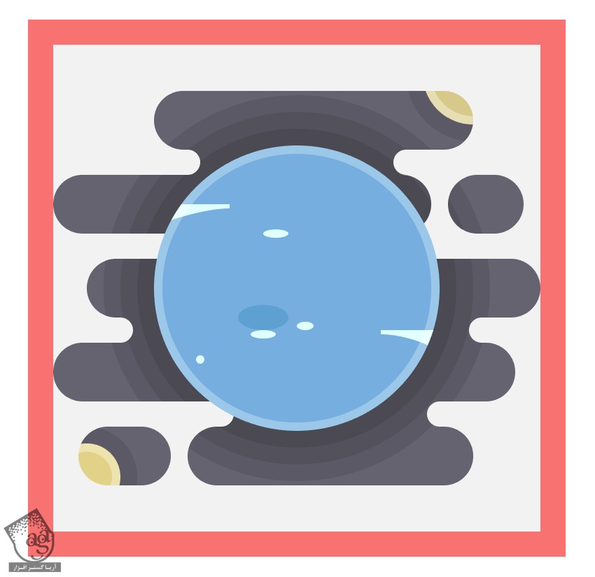 آموزش Illustrator : طراحی آیکن منظومه شمسی – قسمت سوم