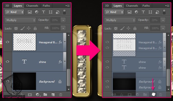 طراحی افکت متنی الماس درخشان و طلایی با استفاده از Filter Forge در Photoshop