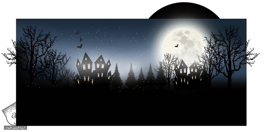 آموزش Illustrator : طراحی پس زمینه هالووین
