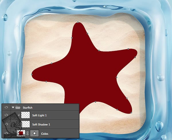  آموزش Photoshop : طراحی آیکن سه بعدی ستاره دریایی – قسمت دوم