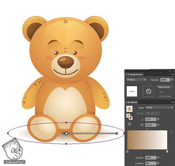 آموزش Illustrator : طراحی خرس مدرسه ای – قسمت دوم