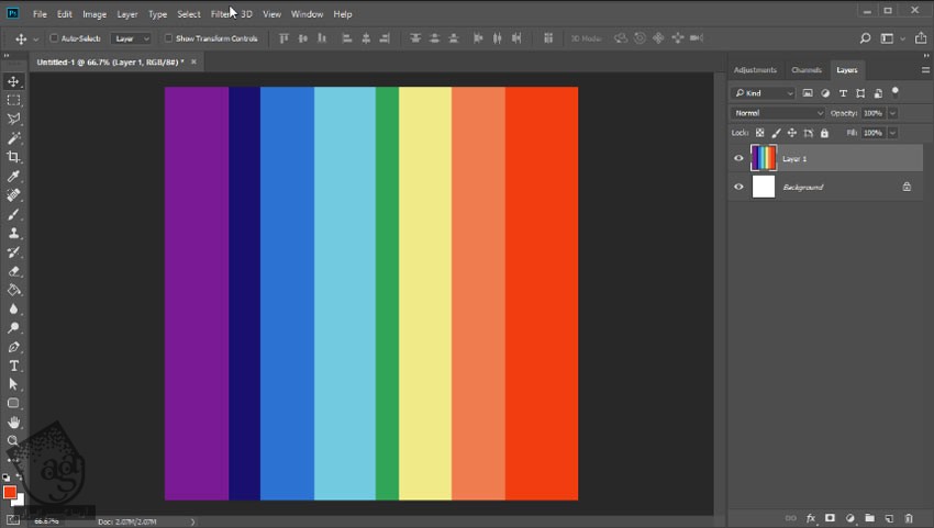آموزش Photoshop : طراحی الگوی Tie-Dye