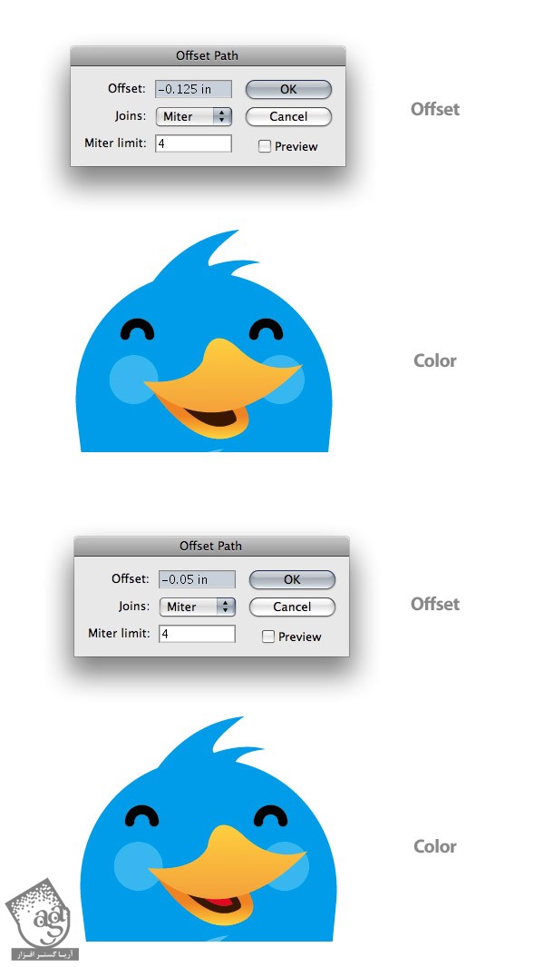 آموزش Illustrator : طراحی کاراکتر پرنده
