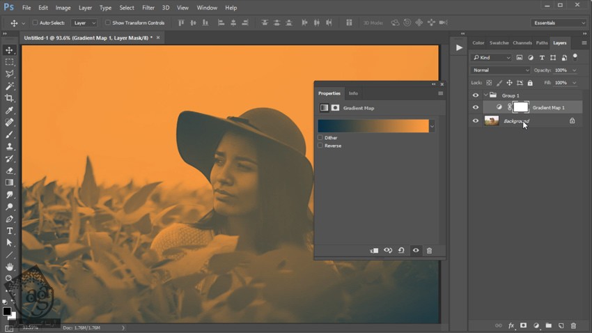 آموزش Photoshop : ایجاد Vibrant Duotone Action
