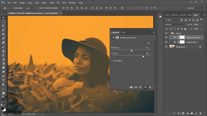 آموزش Photoshop : ایجاد Vibrant Duotone Action