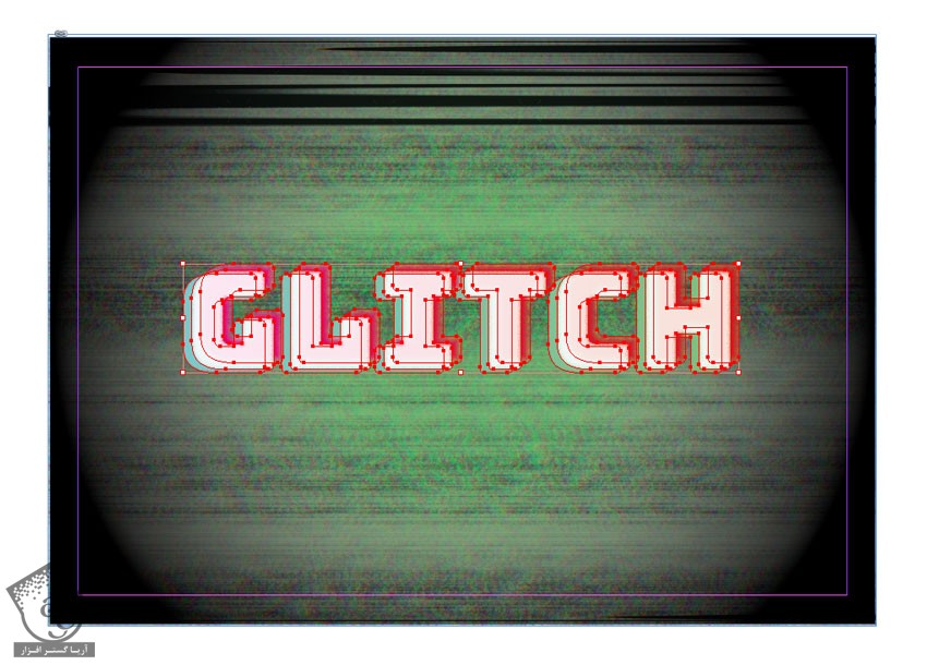 آموزش InDesign : طراحی افکت متنی ویدئوی Glitch