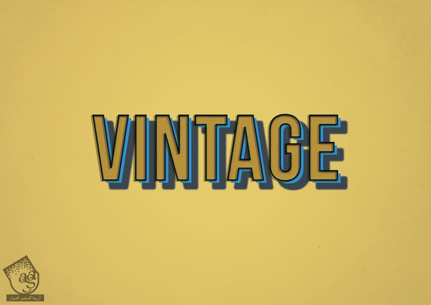 آموزش InDesign : طراحی افکت متنی Vintage